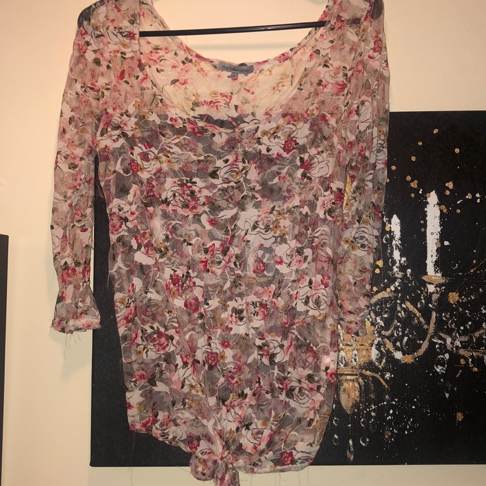 Sheer Floral Lace Top